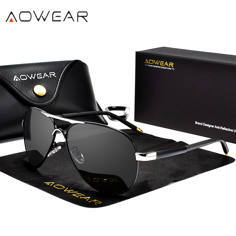 AOWEAR Men's Aviation Sunglass - Sunglasses Aviator Polarized 评论和价格